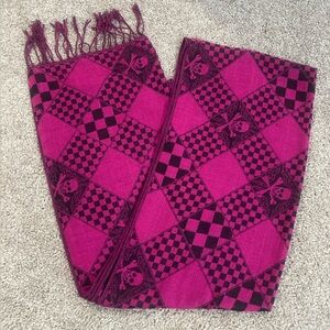 Y2K gothic purple skull scarf grunge